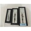 Image 1 : LOT 3 MURANO STYLE GLASS HANDLE MAGNIFYING GLASS