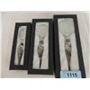 Image 1 : LOT 3 MURANO STYLE GLASS HANDLE MAGNIFYING GLASS