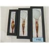 Image 1 : LOT 3 MURANO STYLE GLASS HANDLE MAGNIFYING GLASS