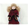 Image 2 : PORCELAIN DOLL IN VELVET WINTER DRESS
