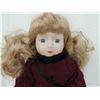 Image 3 : PORCELAIN DOLL IN VELVET WINTER DRESS