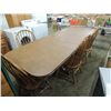 Image 1 : AMISH OAK DINING TABLE WITH 6 CHAIRS