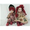 Image 1 : LOT 2 RAGGEDY ANN HAIR PORCELAIN DOLLS