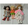Image 1 : LOT 3 DOLLS PORCELAIN PLASTIC WHITE PORCELAIN