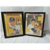 Image 1 : LOT 2 FRAMED DONROSS BASEBALL PLAYER PUZZLE FRAMED