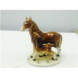 Japan Horse and Foal Porcelain Figurine