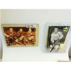 Maurice (Rocket) Richard and Henri Richard Hand Signed Collector Cards