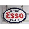 Image 1 : Large Oval ESSO Double Side Hanging Sign With Original Ring and Hangers 60Ã® X 41Ã®