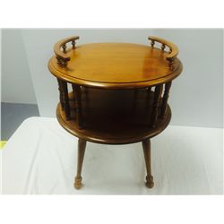 Round Occasional Table With Top Railing