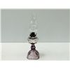 Image 1 : Antique Bullseye Pattern Pressed Glass Oil Lamp
