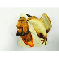 Bosson Man and Bird Figural Wall Plaque