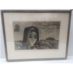 Eduard Wiiralt (1898 Ã± 1954) Framed Soft Ground Etching Ã¬RahutusÃ® (Restlessness 1952, Only 75 Cre
