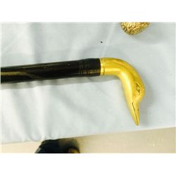 Collapsible Walking Cane With Brass Duck Handle