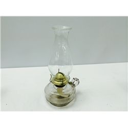 Vintage Clear Glass Oil Lamp
