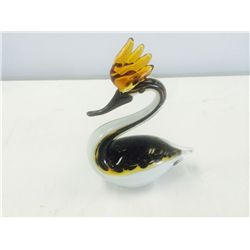 Murano Hand Blown Art Glass Swan