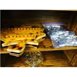 Large Collection of Souvenir Spoons and Display Racks