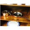 Image 1 : Copper and Brass Fry Pan and Pot With Utensils