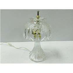 Vintage Floral Pattern Crystal Table Lamp