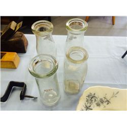 4 Vintage Cream Bottles