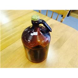 Vintage Amber Glass Javex Bottle