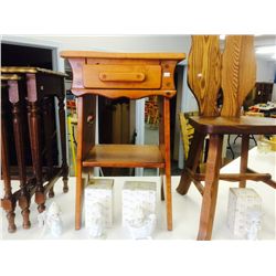 Solid Wood Night Stand With Drawer