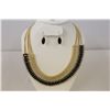 Image 1 : Designer Gold Plated Necklace and Earrings With Multiple Rings