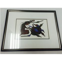 Cecil Youngfox Framed Artwork "Circle of Life" (Framed Size 11" X 14")