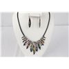 Image 1 : Designer Necklace and Earrings With Multi Colored Leafs