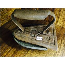 Antique Sad Iron and Trivet