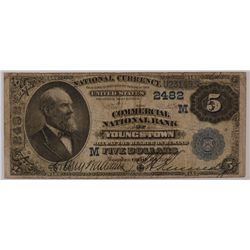 1882 $5 NATIONAL YOUNGSTOWN, OH #2482