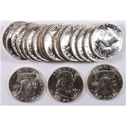 ORIGINAL GEM BU ROLL ( 20 ) 1961-P FRANKLIN HALF DOLLARS