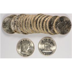 ROLL OF GEM BU 1960-D FRANKLIN HALF DOLLARS