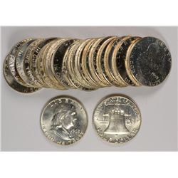 ROLL OF BU 1963-D FRANKLIN HALF DOLLARS