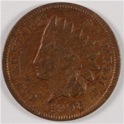 1908-S INDIAN HEAD CENT, VG/FINE
