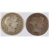 Image 1 : 1897 AND 1899 BARBER HALF DOLLARS, VG