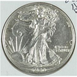 1943-D WALKING LIBERTY HALF DOLLAR AU-58