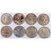 Image 1 : DEALER LOT OF ( 8 ) WALKING LIBERTY HALF DOLLARS,