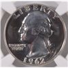 Image 2 : 1962 WASHINGTON QUARTER, NGC PROOF-68