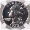 Image 2 : 1963 WASHINGTON QUARTER, NGC PROOF-68