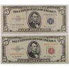 Image 2 : 7-$5.00 SILVER CERTS AND 23 $5.00 RED SEAL NOTES, AVERAGE CIRC. CONDITION
