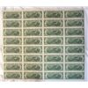 Image 2 : UNCUT SHEET OF (32) CHOICE UNCIRCULATED 1976 $2.00 US NOTES, BICENTENNIAL ISSUE