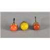 Image 1 : Set of 3 Chinese Snuff Bottle Coral & Amber Covers