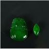 Image 2 : Set Two Chinese Emerald Green Jadeite Pendants