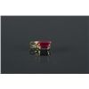 Image 1 : 10KT. Yellow Gold Pendant with Ruby w/ Cert
