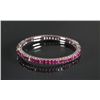 Image 2 : Sterling Silver Ruby Bangle Style Bracelet