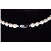Image 3 : Pearl Necklace with Jade and Sterling Silver Clasp