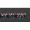 Image 2 : Sterling Silver Channel & Bead Set Ruby Bracelet