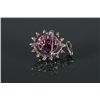 Image 3 : Floral Style Bezel Set Natural Ruby Pendant Cert