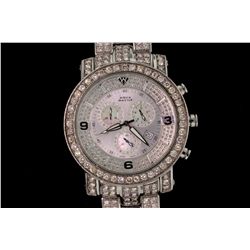 WATCH: [1] Mens st.steel Aquamaster Power diamond chronograph wristwatch; 45.2mm round case; silver 