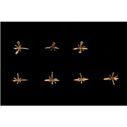 RING MOUNTINGS: [4] ladys 14ky&w solitaire engagement ring mountings; 8.28 grams.RING MOUNTINGS: [2]